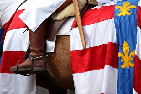 Horses armor knight fight