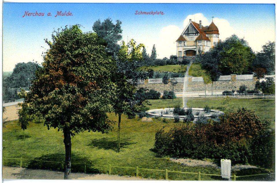 19251-Nerchau-1915-Schmuckplatz-Brück & Sohn Kunstverlag