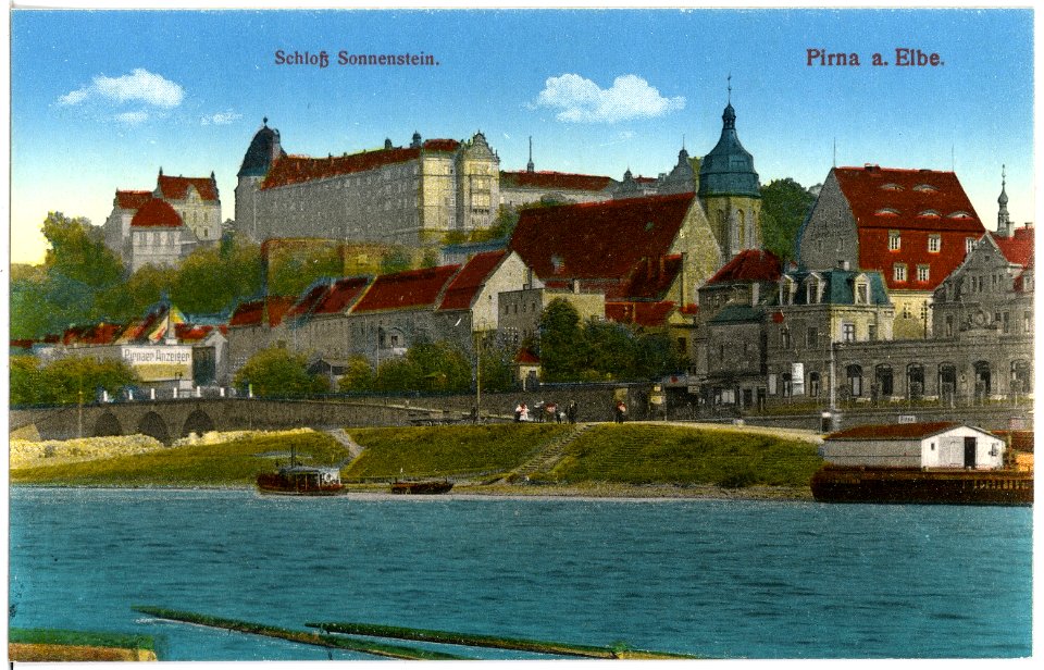 19533-Pirna-1915-Schloß Sonnenstein-Brück & Sohn Kunstverlag