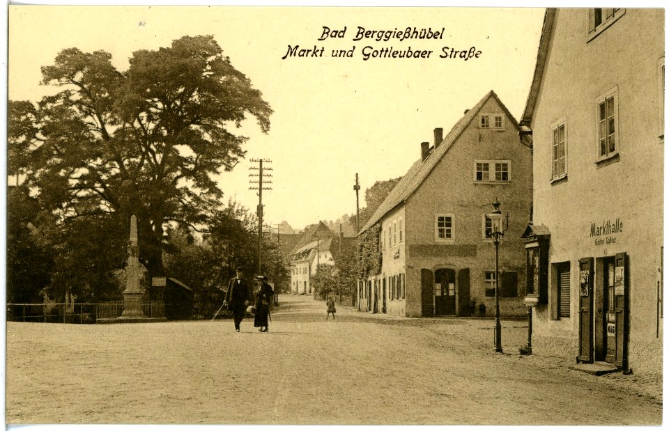 19625-Berggießhübel-1915-Markt und Gottleubaer Straße-Brück & Sohn Kunstverlag