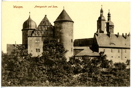 19250-Wurzen-1915-Amtsgericht und Dom-Brück & Sohn Kunstverlag