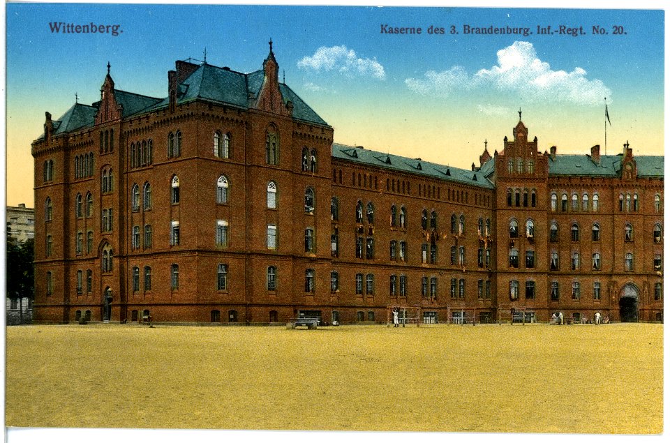 19059-Wittenberg-1915-Kaserne des 3. Brandenburgischen Infanterie-Regiment Nr. 20-Brück & Sohn Kunstverlag