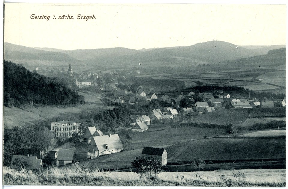 19028-Geising-1915-Blick auf Geising-Brück & Sohn Kunstverlag