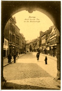 21667-Borna-1920-Blick in die Reichsstraße-Brück & Sohn Kunstverlag