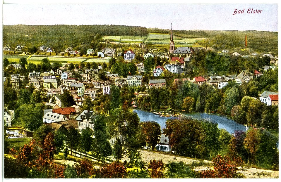 21560-Bad Elster-1920-Blick auf Bad Elster-Brück & Sohn Kunstverlag