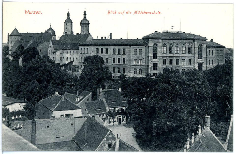 19480-Wurzen-1915-Mädchenschule-Brück & Sohn Kunstverlag