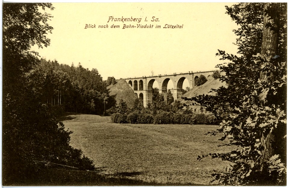 19440-Frankenberg-1915-Bahnviadukt im Lützeltal-Brück & Sohn Kunstverlag