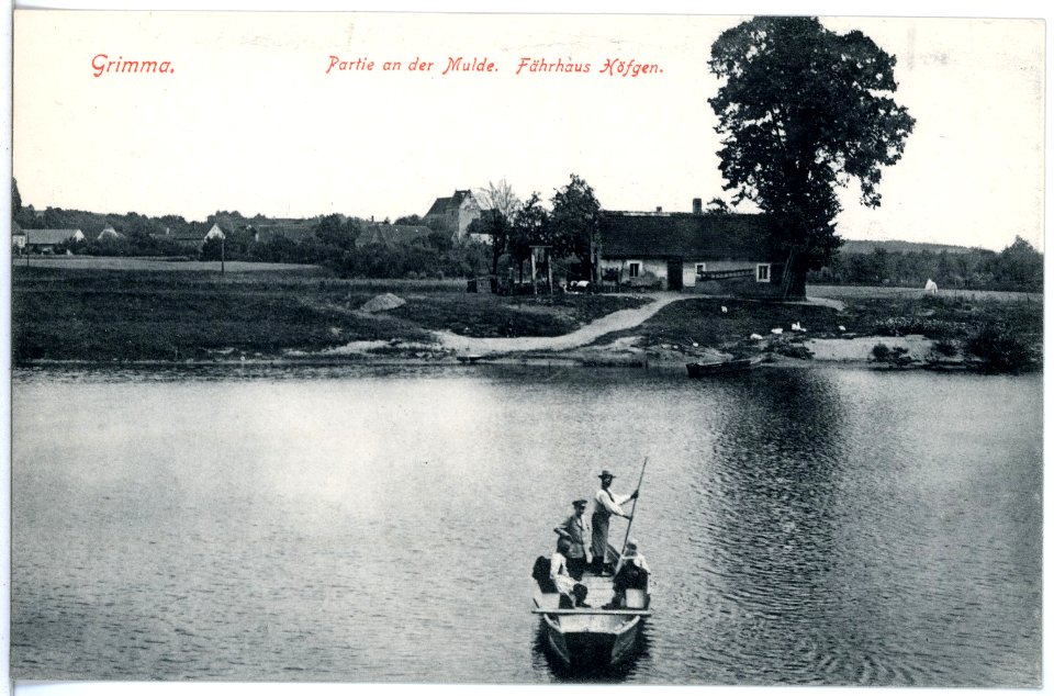 19489-Grimma-1915-Fähre Höfgen-Brück & Sohn Kunstverlag