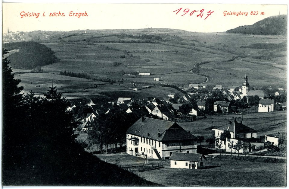 19027-Geising-1915-Blick auf Geising-Brück & Sohn Kunstverlag