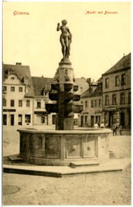 19496-Grimma-1915-Brunnen am Markt-Brück & Sohn Kunstverlag