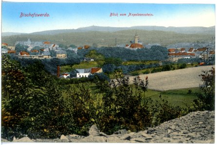 19327-Bischofswerda-1915-Blick auf Bischofswerda vom Napoleonstein-Brück & Sohn Kunstverlag