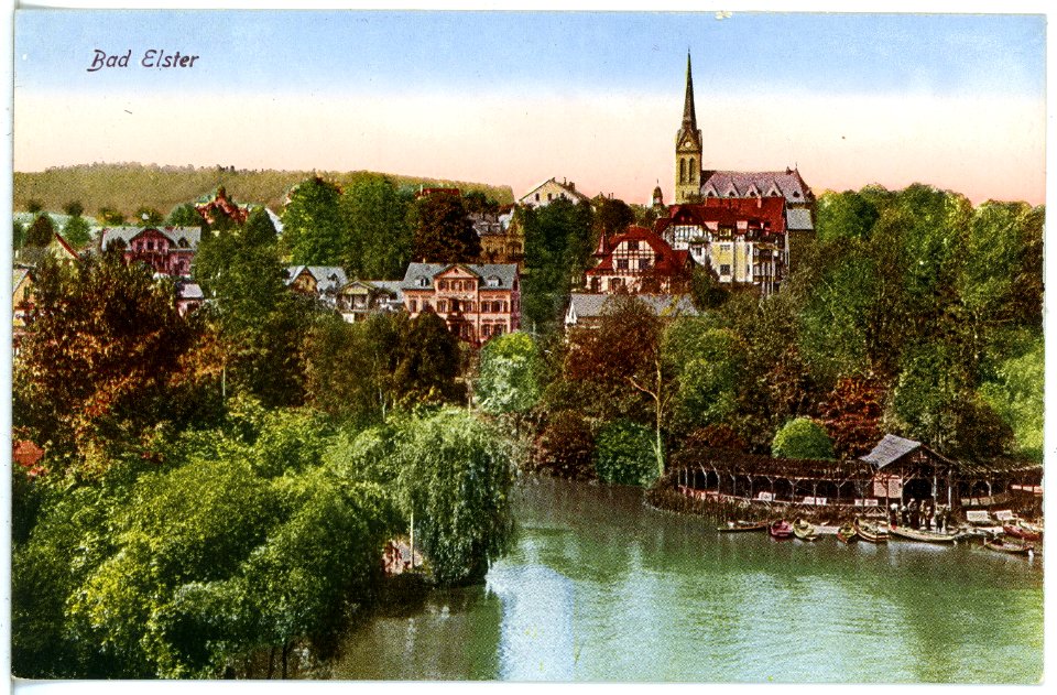21551-Bad Elster-1920-Blick auf Bad Elster-Brück & Sohn Kunstverlag