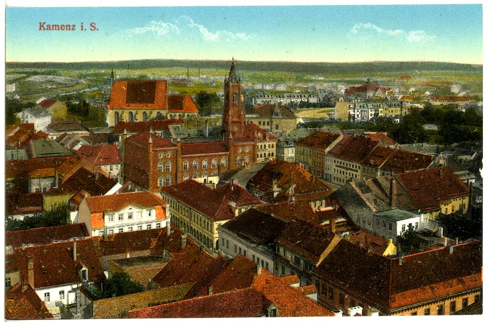 19649-Kamenz-1915-Panorama-Brück & Sohn Kunstverlag