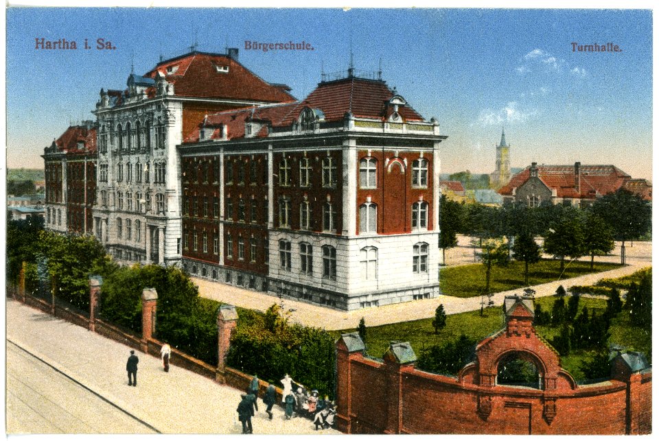 20743-Hartha-1917-Bürgerschule-Brück & Sohn Kunstverlag