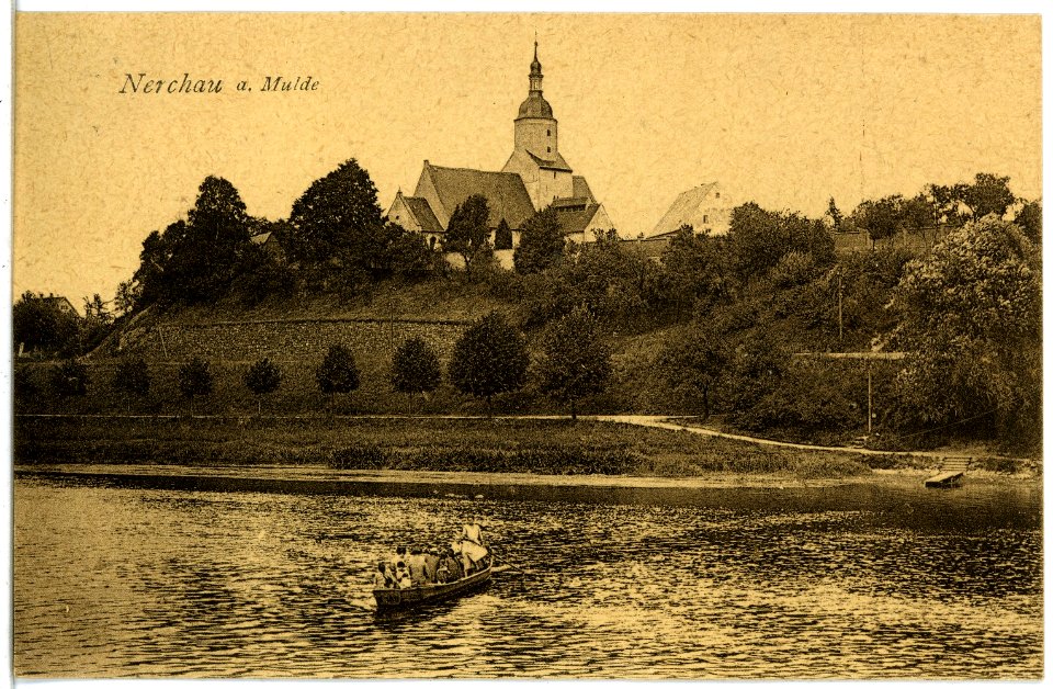 21701-Nerchau-1920-Fähre-Brück & Sohn Kunstverlag