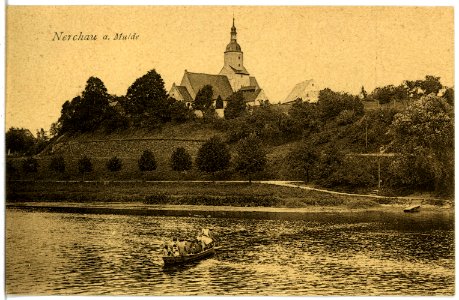21701-Nerchau-1920-Fähre-Brück & Sohn Kunstverlag