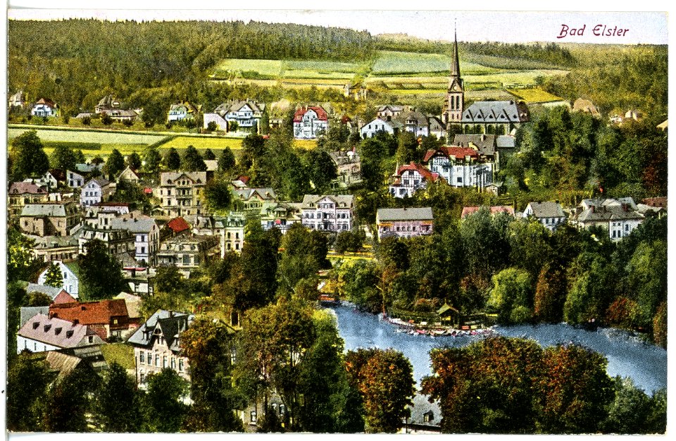 21558-Bad Elster-1920-Blick auf Bad Elster-Brück & Sohn Kunstverlag