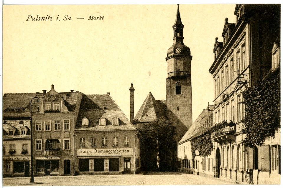 19687-Pulsnitz-1915-Hauptmarkt-Brück & Sohn Kunstverlag