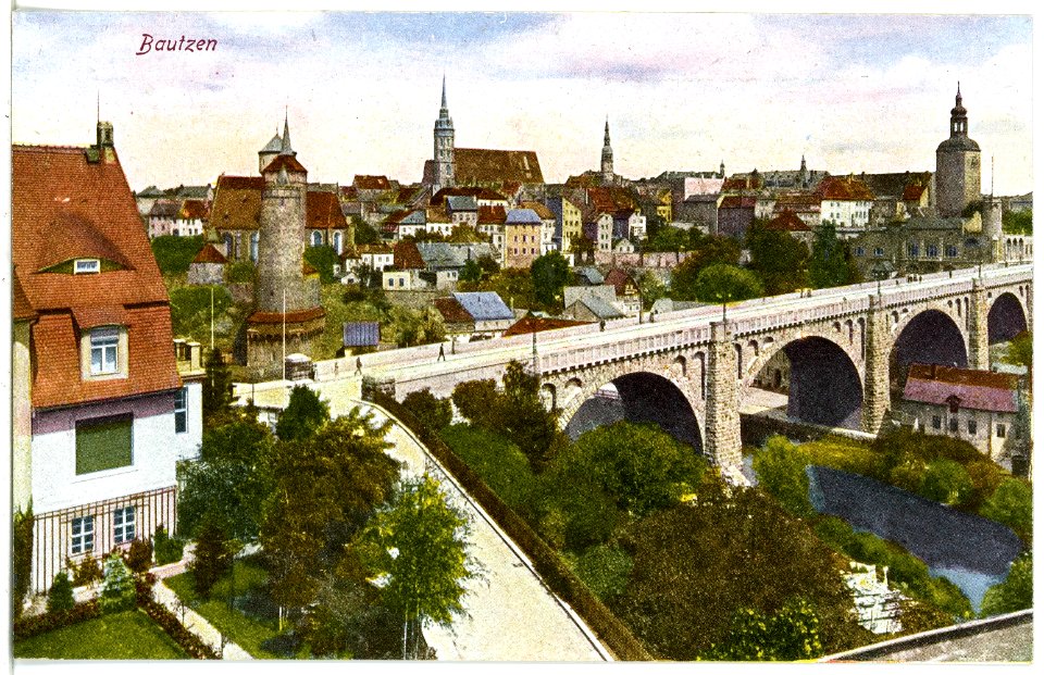 21570-Bautzen-1920-Kronprinzenbrücke-Brück & Sohn Kunstverlag