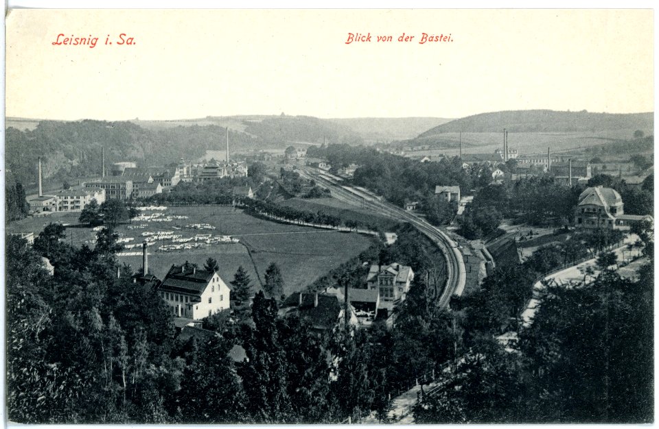 19760-Leisnig-1915-Blick von der Bastei-Brück & Sohn Kunstverlag