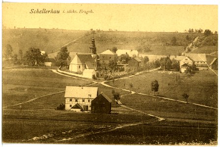 21798-Schellerhau-1920-Blick auf Schellerhau-Brück & Sohn Kunstverlag