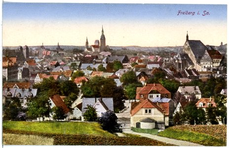 21581-Freiberg-1920-Blick auf Freiberg-Brück & Sohn Kunstverlag