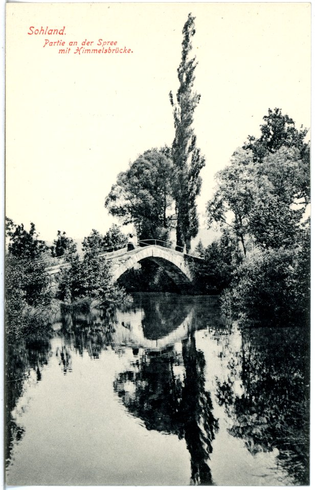 19511-Sohland-1915-Partie an der Spree mit Himmelsbrücke-Brück & Sohn Kunstverlag