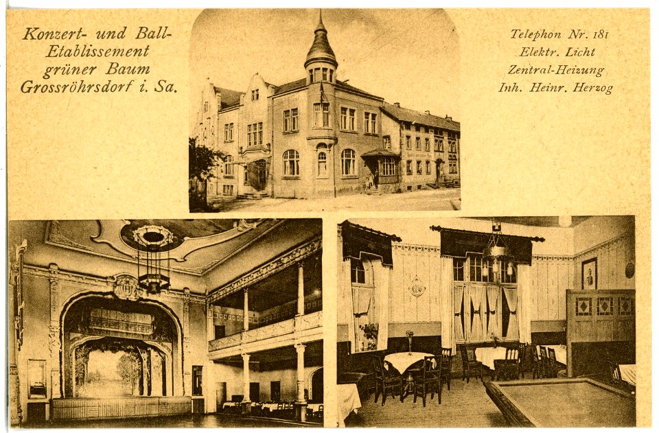 21809-Großröhrsdorf-1921-Gasthof zum grünen Baum-Brück & Sohn Kunstverlag