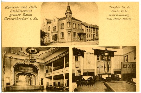 21809-Großröhrsdorf-1921-Gasthof zum grünen Baum-Brück & Sohn Kunstverlag