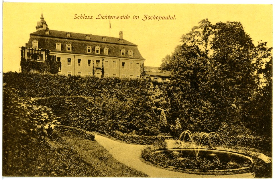19569-Lichtenwalde-1915-Schloß-Brück & Sohn Kunstverlag
