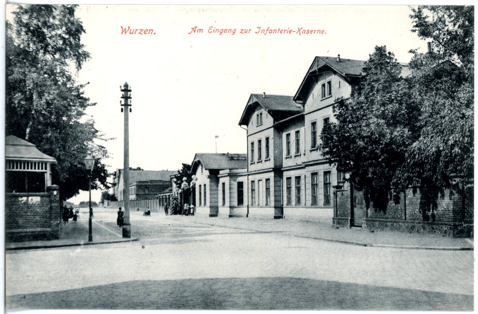 19481-Wurzen-1915-Infanteriekaserne, Eingang-Brück & Sohn Kunstverlag