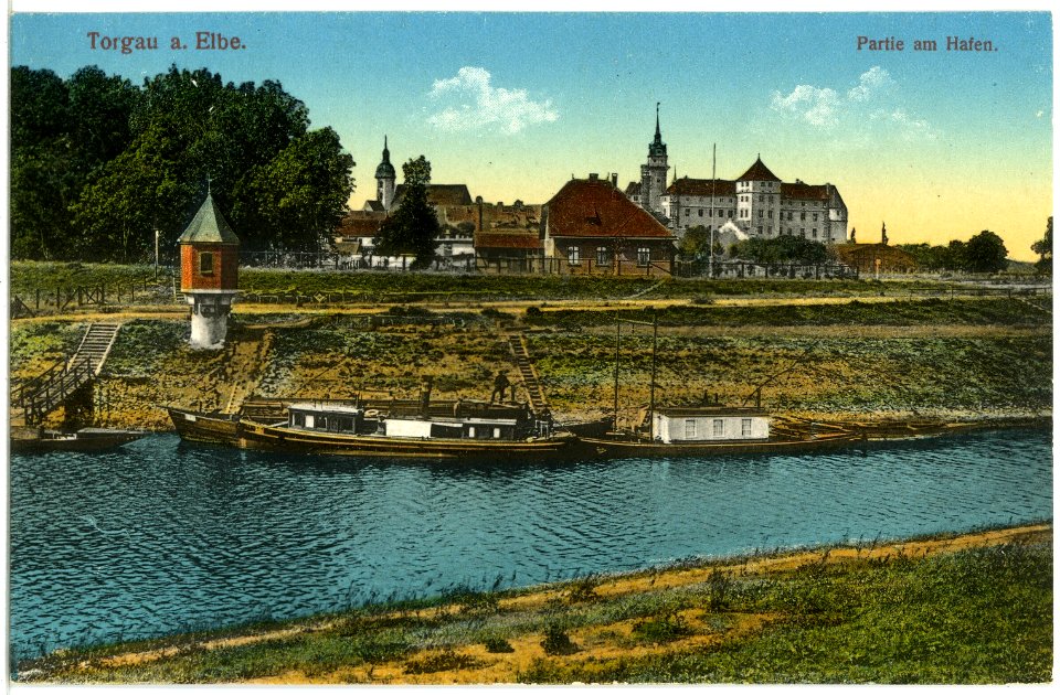 19786-Torgau-1915-Partie am Hafen-Brück & Sohn Kunstverlag