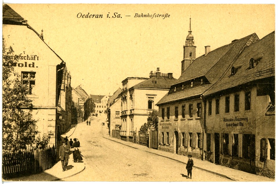 21618-Oederan-1920-Bahnhofstraße-Brück & Sohn Kunstverlag