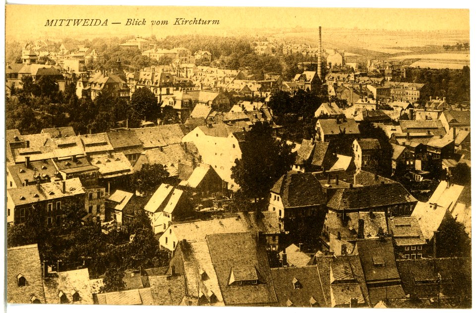 21843-Mittweida-1921-Blick vom Kirchturm auf Mittweida-Brück & Sohn Kunstverlag