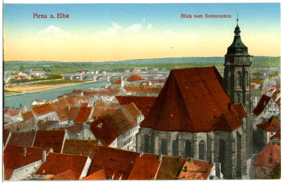 19639-Pirna-1915-Blick vom Sonnenstein-Brück & Sohn Kunstverlag