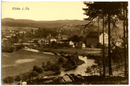 21616-Flöha-1920-Blick auf Flöha-Brück & Sohn Kunstverlag