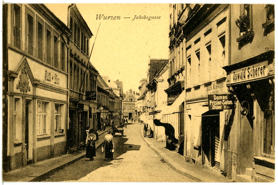 21526-Wurzen-1920-Jakobsgasse-Brück & Sohn Kunstverlag