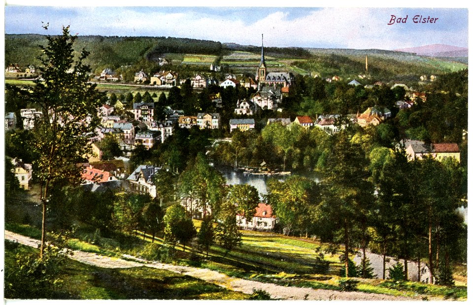 21552-Bad Elster-1920-Blick auf Bad Elster-Brück & Sohn Kunstverlag