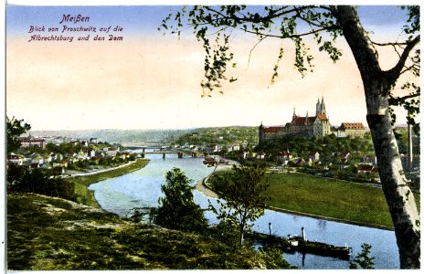 21564-Meißen-1920-Blick von Proschwitz-Brück & Sohn Kunstverlag