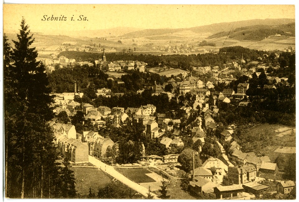 21778-Sebnitz-1920-Blick auf Sebnitz-Brück & Sohn Kunstverlag