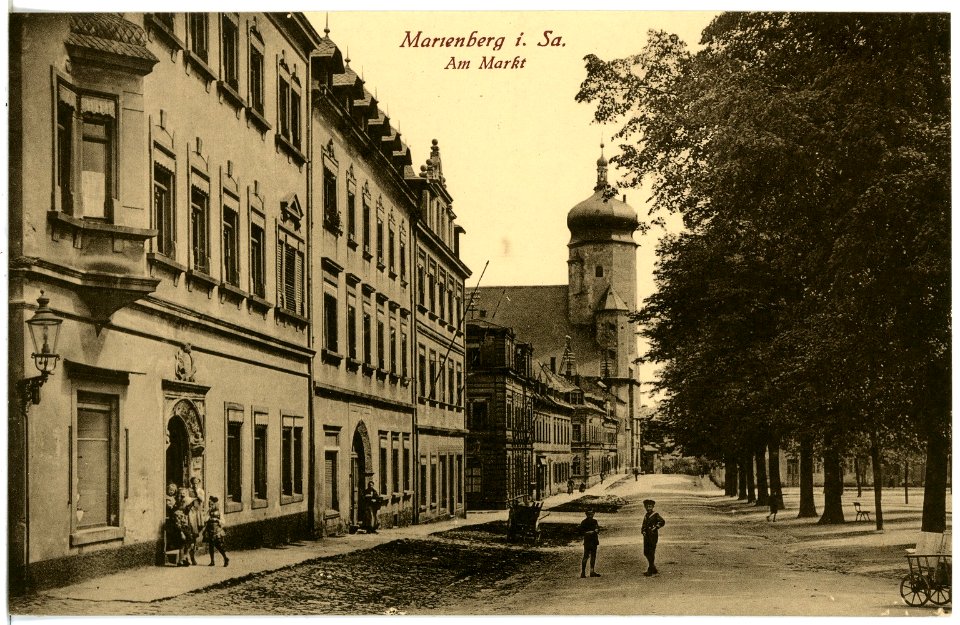 21459-Marienberg-1920-Am Markt-Brück & Sohn Kunstverlag
