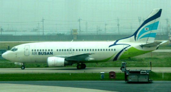 Air Busan B737-58E (HL7233) taxiing at Gimhae International Airport