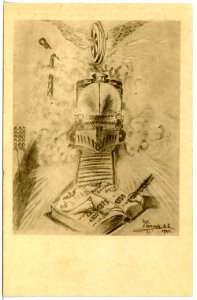 21471-Priestewitz-1920-Dampflock, Zeichnung-Brück & Sohn Kunstverlag