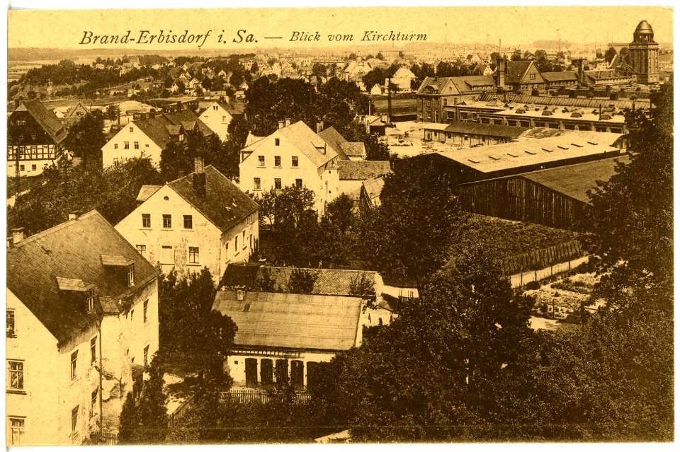 21857-Brand-Erbisdorf-1921-Blick vom Kirchturm auf Brand-Erbisdorf-Brück & Sohn Kunstverlag