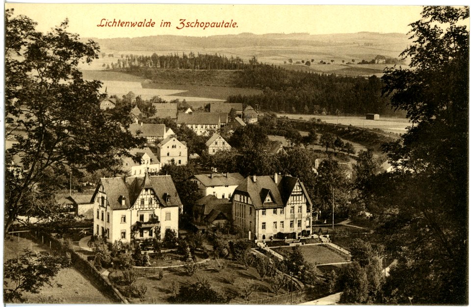 19411-Lichtenwalde-1915-Blick auf Lichtenwalde-Brück & Sohn Kunstverlag