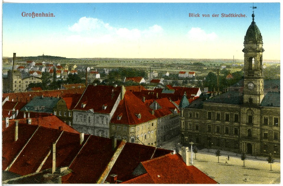 19563-Großenhain-1915-Blick von der Stadtkirche-Brück & Sohn Kunstverlag