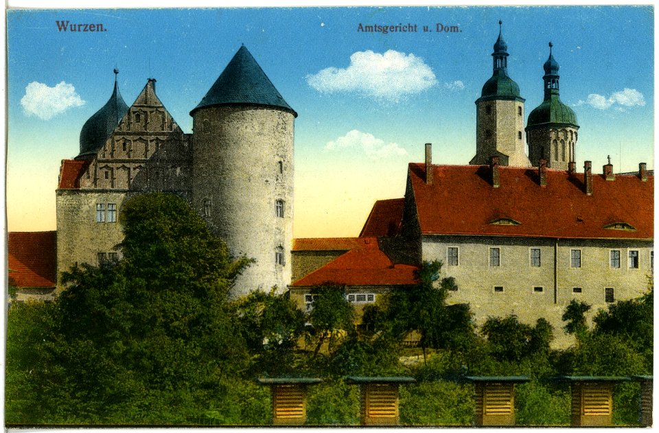 19523-Wurzen-1915-Amtsgericht und Dom-Brück & Sohn Kunstverlag