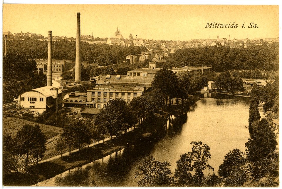 21820-Mittweida-1921-Blick auf Mittweida-Brück & Sohn Kunstverlag
