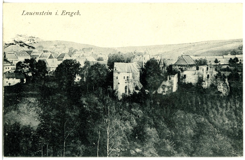 21800-Lauenstein-1920-Blick auf Lauenstein-Brück & Sohn Kunstverlag