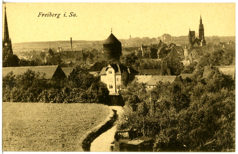 21631-Freiberg-1920-Blick auf Freiberg-Brück & Sohn Kunstverlag